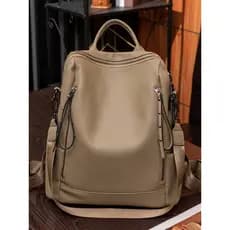 Mochila feminina 2026 novo estilo de grande capacidade à prova d'água moda Casual mochila de couro bolsa de viagem traba