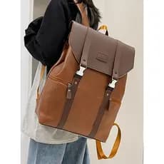 Versão coreana simples britânico Retro mochila feminina saco 2026 novo estilo grande capacidade computador mochila estud