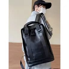 Mochila feminina versão coreana grande capacidade pu couro macio Retro mochila 2026 novo estilo moda viagem estudante mo