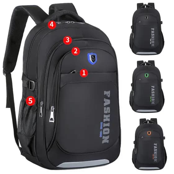 Mochila masculina de grande capacidade, bolsa de viagem para negócios, computador, tendência da moda, ensino médio, estu