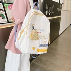 Mochila feminina estudante do ensino fundamental estilo japonês ins bonito menina mochila de alto valor All-match leve j
