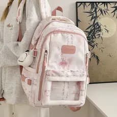 Mochila escolar para meninas do ensino médio 2026 Novo estilo nicho estilo antigo grande capacidade bolsa de dor de alta