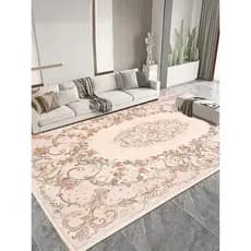 Estilo europeu tapete sala de estar mesa café tapete americano quarto cabeceira luz luxo casa flor foto tapete cobertor