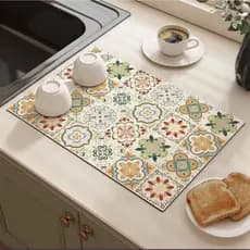 Tapete de drenagem de cozinha Placemat Coaster pratos absorvente esteira de isolamento de bancada tapete de barra de caf