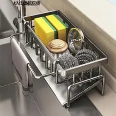 Rack de cozinha esponja dreno rack torneira pia vegetal lavar louça suprimentos pano armazenamento dreno rack