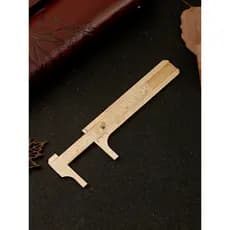 Mini paquímetro de bronze régua Vernier de cobre puro régua de medição de escala dupla portátil bolso Retro régua de cob