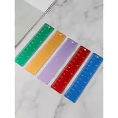 Régua pequena de Metal, régua de alumínio ultraleve, portátil, 12cm, 120mm, ferramenta de medição, criativa, multicolori