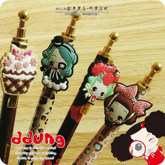 MG Morning Light TGPW1110 Tesouro Haste de Metal Caneta Gel Desenho Animado ddung Monroe Dongji Modelagem Arte Caneta
