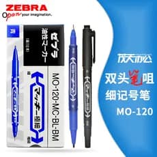 Zebra Japonesa MO-120-MC|Caneta de CD marcador oleoso pequeno marcador de duas cabeças Zebra