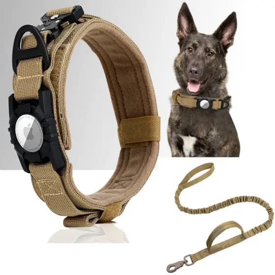 Coleira Ajustável De Nylon AirTag Suporte Para Cão Metálica Fivela De Estimação Acessórios Anti-Rastreamento De Cães E S