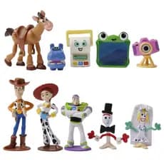 10 Pçs/Set 3-10cm Dos Desenhos Animados Toy Story Mini Figura Woody Jessie Buzz Lightyear Forky Bullseye PVC Estatueta M
