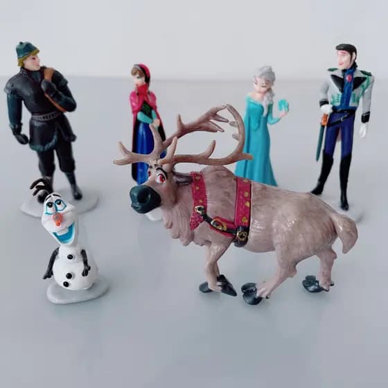 6 Pçs/Set 5-10cm Congelado Anna Elsa Kristoff Sven Olaf PVC Figuras De Ação Modelo Bonecas Coleção Presente De Aniversár