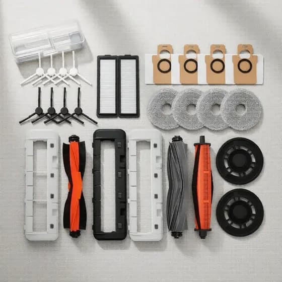 Kit de Acessórios de Substituição para Robô Aspirador Xiaomi X20 Max/X20 Pro/D109GL - Escova Principal, Escova Lateral,
