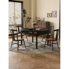 Estilo Medieval de madeira maciça mesa de jantar cadeira combinação casa pequeno apartamento Retro mesa de jantar quadra