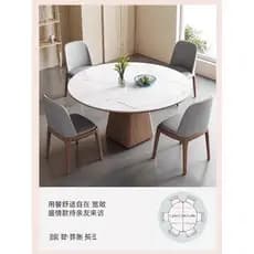 Mesa de jantar retrátil de madeira maciça, mesa de jantar nórdica, cadeira moderna, simples, pequeno, apartamento, quadr