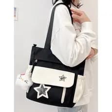 Bolsa de lona feminina, grande capacidade, um ombro, mensageiro, 2026, novo estilo, trabalho, Commuter, estudante, bolsa