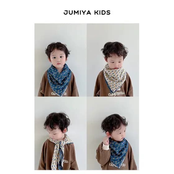 Dupla face Wearable/ins coreano crianças cachecol primavera outono estilo fino triângulo cachecol pequeno cachecol quadr