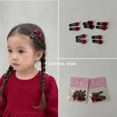 5 pares pacote ~ ano novo crianças grampos de cabelo vermelhos feminino bebê ano novo amor cocar BB clipe menina Hairpin