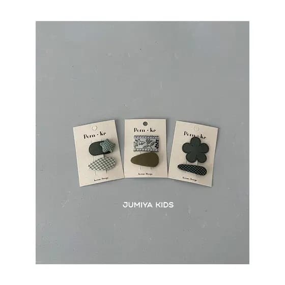 Retro estilo verde ins estilo coreano crianças hairpin tecido estilo ocidental all-match menina quebrado hairpin bebê al