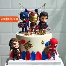 Decoração de bolo de aniversário decoração ornamentos masculino deus pai herói série Q versão crianças herói inserir car