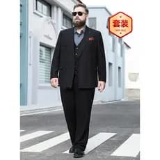 Baishenghu Plus Size masculino usar terno solto terno Extra grande gordo outono Formal terno calças terno de duas peças