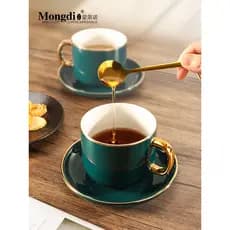Mongdio europeu xícara de café cerâmica High-End requintado xícara de café caixa de presente luz luxo xícara de café pir