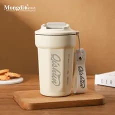 Mongdio xícara de café copo térmico copo de água aço inoxidável passeio carregando copo feminino 2024 novo estilo copo p