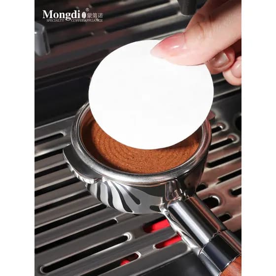 Mongdio máquina de café expresso filtro alça de papel tigela de pó dedicado redondo filtro de café papel Moka pote 58mm