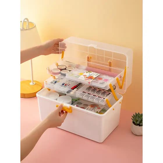 Caixa de ferramentas para estudantes de arte, pintura, manicure, dedicada, multifuncional, desenho, papelaria, escola pr