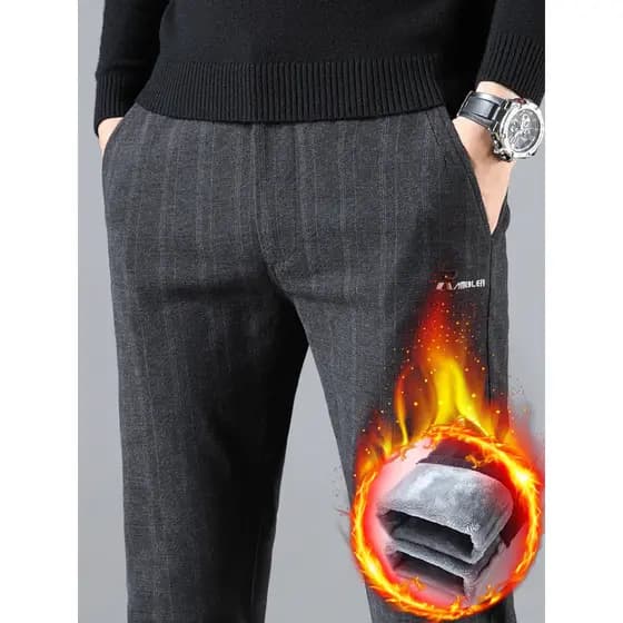 Calças masculinas calças de lã engrossadas inverno calças de lã calças casuais outono inverno estilo 2026 novo estilo ro