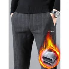 Calças masculinas calças de lã engrossadas inverno calças de lã calças casuais outono inverno estilo 2026 novo estilo ro