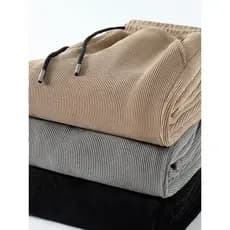 Zhenweisi LIF Calças de lã de veludo masculinas Calças masculinas de inverno Calças casuais grossas Calças de moletom ma