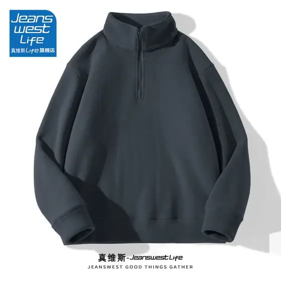Zhenweisi LIFE Moletom de lã masculino forro de lã de inverno engrossado lã quente jaqueta masculina com gola alta na mo