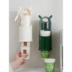 Dispensador de copo de alce dispensador de água sem perfuração parede pendurado copo Rack de armazenamento copo de papel