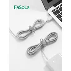 FaSoLa organizador de fio de armazenamento Silicone Velcro cabo de dados organizador de cabo de rede multifuncional five