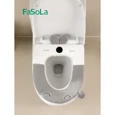 Almofada de assento de vaso sanitário japonesa fasola lavável capa de almofada de assento de vaso sanitário com alça alm