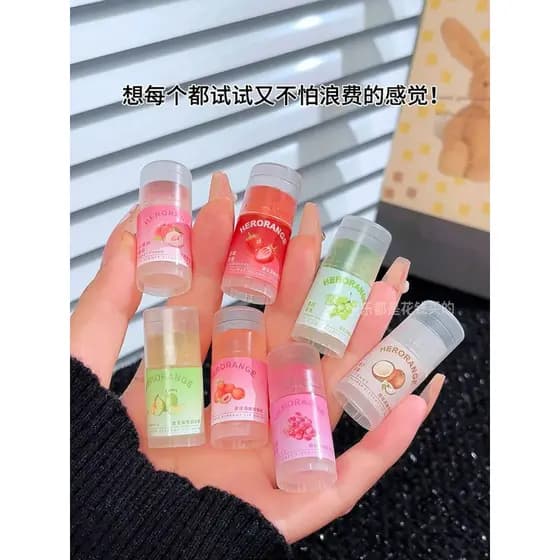 HERORANGE Fruit Flavor Gummy Batom Incolor Hidratante Hidratante Anti-secagem Fade Lip Lines Batom Primer