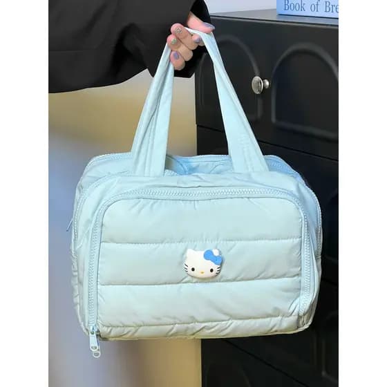 Bolsa cosmética de abertura dupla, grande capacidade, feminina, armazenamento de cosméticos, divisória, bolsa de higiene