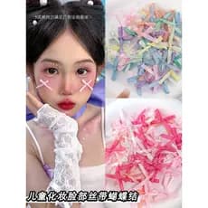 Crianças maquiagem fita facial colorido arco rosto adesivos acessórios foto Barbie maquiagem palco desempenho adesivos f