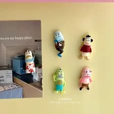 Desenhos animados Biqibao Resident Geladeira Adesivos Adesivos Magnéticos Diversão Criativa Decoração de Casa Adesivos M