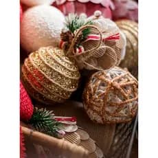 Juhan enfeites de árvore de natal, decorações, enfeites, bolas Takraw, pinhas, bolas de neve, bolas de luz, atmosfera de