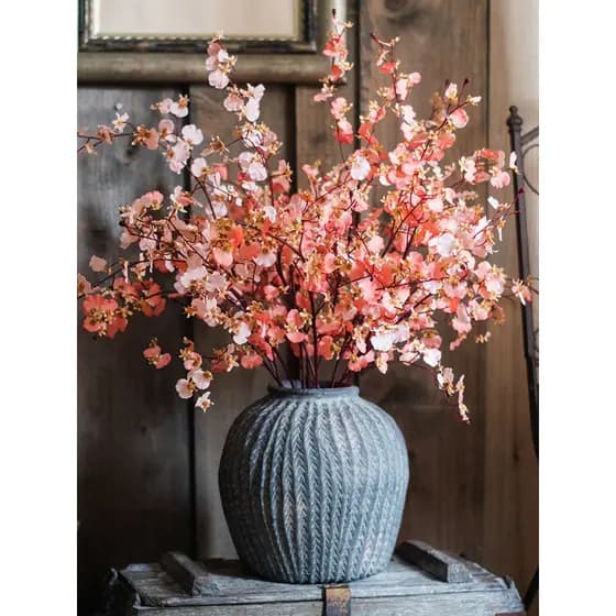 Juhan simulação flores coração orquídea impressionistas dança orquídea decorações florais flores artificiais sala de est