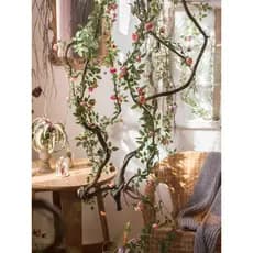 Juhan Angus rosa videira simulação flor rosa guirlanda de casamento decoração de parede flor videira arco enrolamento de