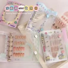 Pequeno Wearable livro de armazenamento de unhas placa de exibição bonito Manicure livro de folhas soltas High-End mini