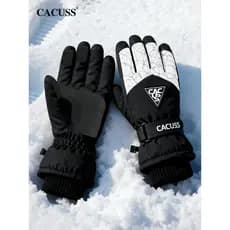 CACUSS Luvas Homens Inverno Ciclismo Forro de Lã Quente À Prova D 'Água Antiderrapante À Prova de Vento Motocicleta Esqu