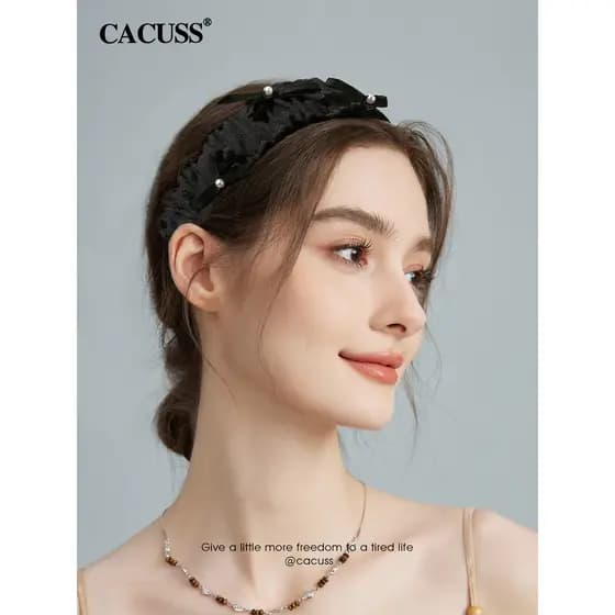 [Moon Song] CACUSS Headband Mulheres Arco Pérola Acessórios de Cabelo Temperamento Romântico Headwear para Namorada Crân