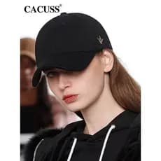 CACUSS Chapéu Feminino Inverno Extra Grande Circunferência da Cabeça Quente Preto Moda Casual Boné Masculino com Boné de