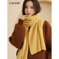 CACUSS outono inverno cachecol feminino cor sólida babador de malha masculino quente confortável All-Match High-End moda