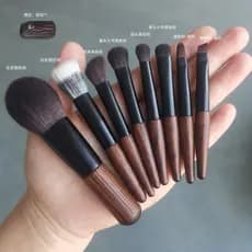 Exportar único mini 8 pequeno mini conjunto de pincéis de maquiagem portátil haste curta sombra escova corretivo pacote
