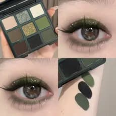Série escura bruxa ~ Paris jardim paleta de sombras de nove cores Retro estilo francês preto verde contraste cor verde o
